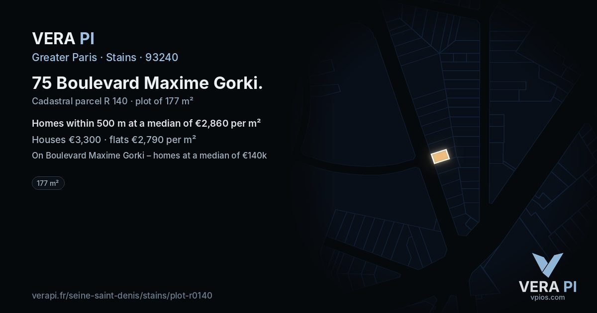 75 Boulevard Maxime Gorki, Stains at night – the plot lit, the parcels around coloured by the prices near them