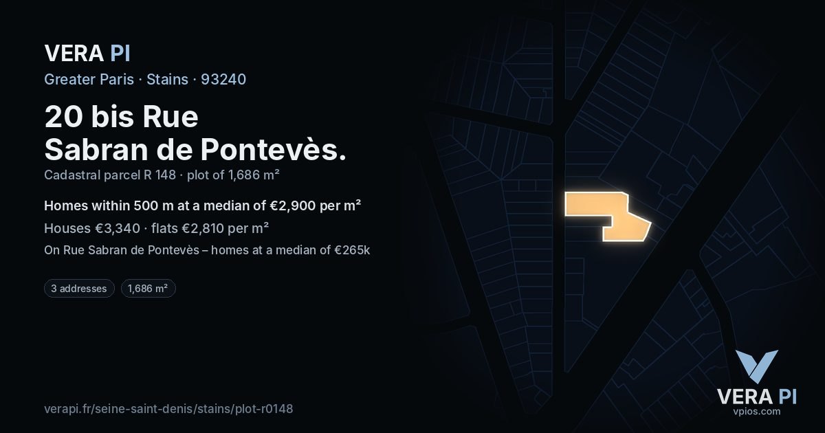 20 bis Rue Sabran de Pontevès, Stains at night – the plot lit, the parcels around coloured by the prices near them