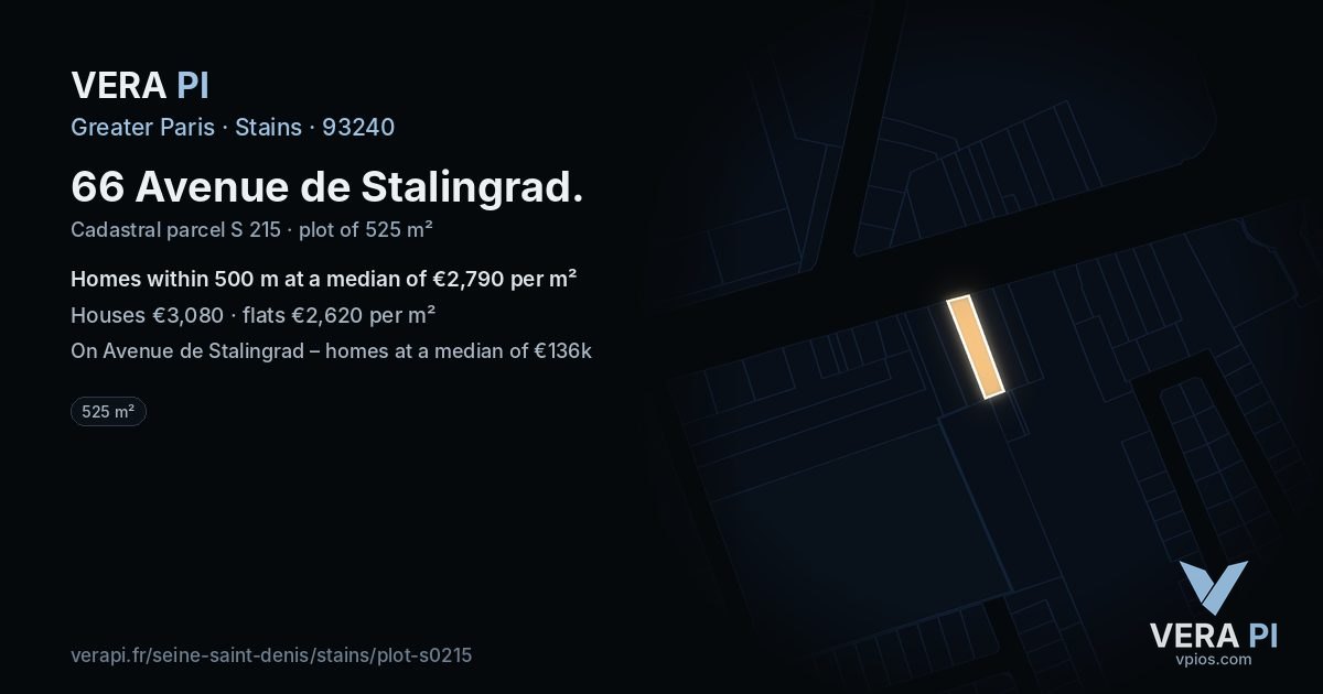 66 Avenue de Stalingrad, Stains at night – the plot lit, the parcels around coloured by the prices near them