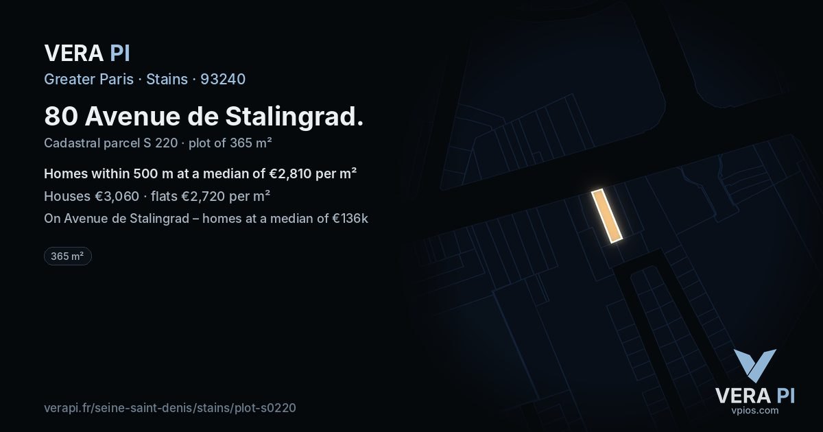 80 Avenue de Stalingrad, Stains at night – the plot lit, the parcels around coloured by the prices near them