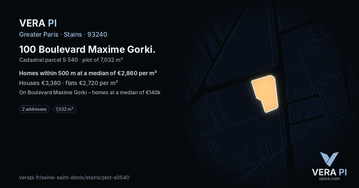 100 Boulevard Maxime Gorki, Stains at night – the plot lit, the parcels around coloured by the prices near them