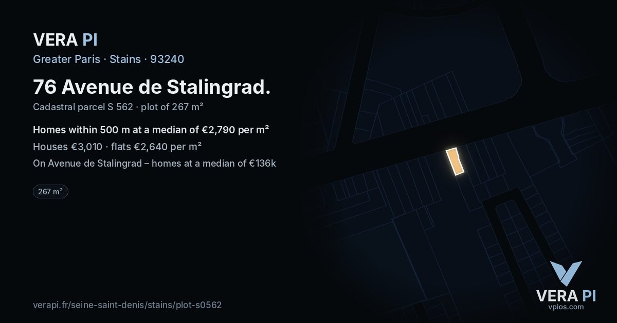 76 Avenue de Stalingrad, Stains at night – the plot lit, the parcels around coloured by the prices near them