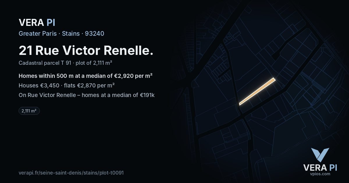 21 Rue Victor Renelle, Stains at night – the plot lit, the parcels around coloured by the prices near them