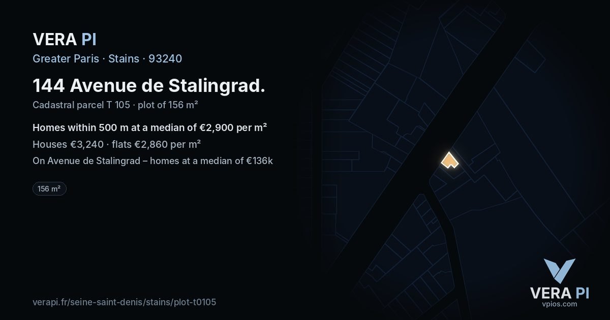 144 Avenue de Stalingrad, Stains at night – the plot lit, the parcels around coloured by the prices near them