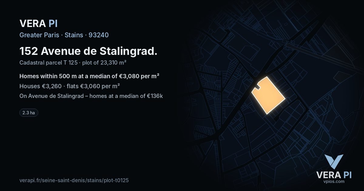 152 Avenue de Stalingrad, Stains at night – the plot lit, the parcels around coloured by the prices near them