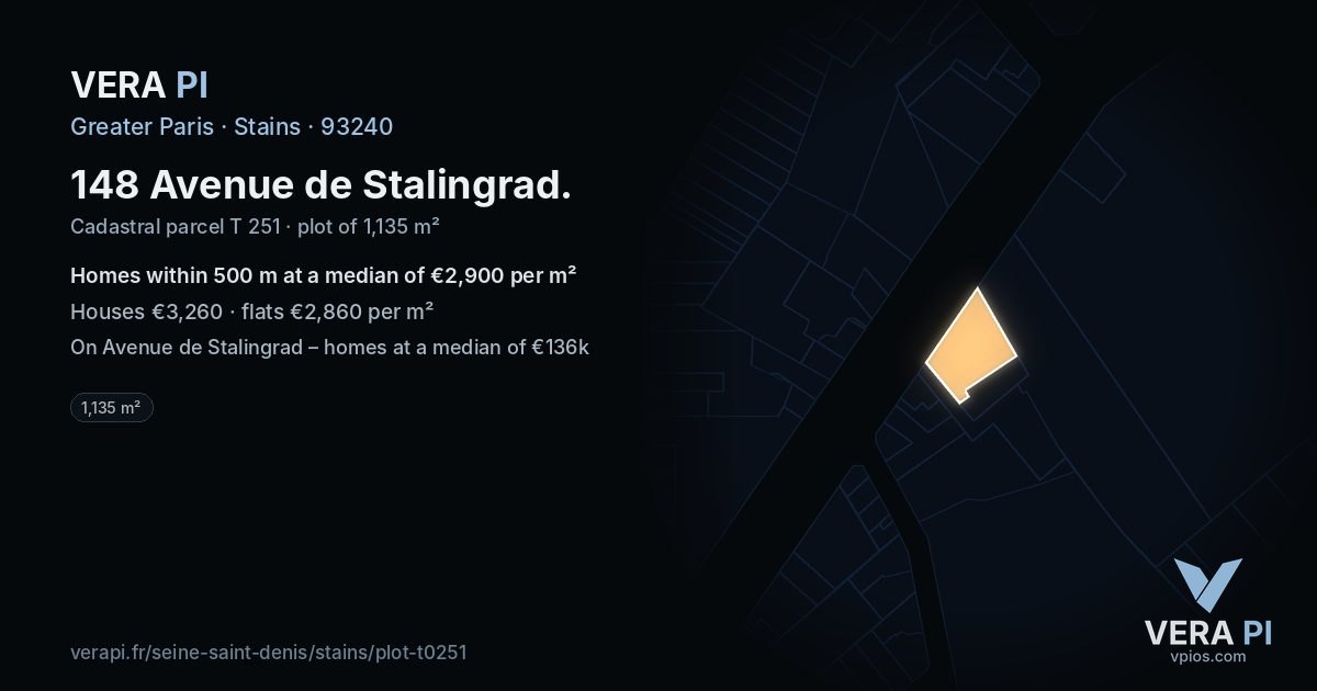 148 Avenue de Stalingrad, Stains at night – the plot lit, the parcels around coloured by the prices near them