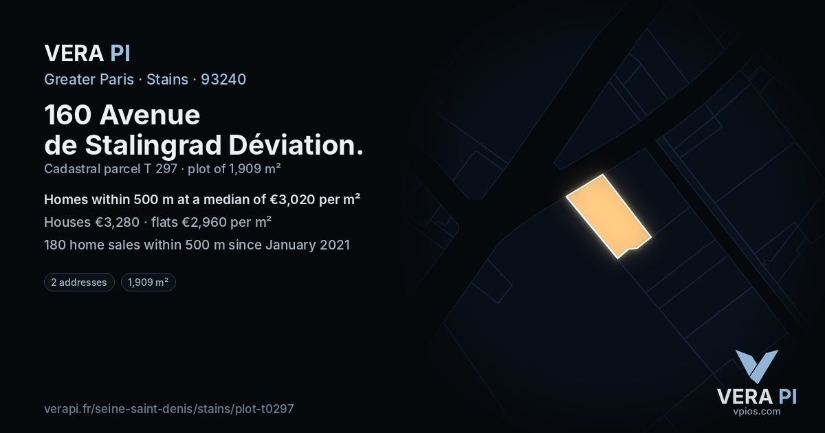 160 Avenue de Stalingrad Déviation, Stains at night – the plot lit, the parcels around coloured by the prices near them