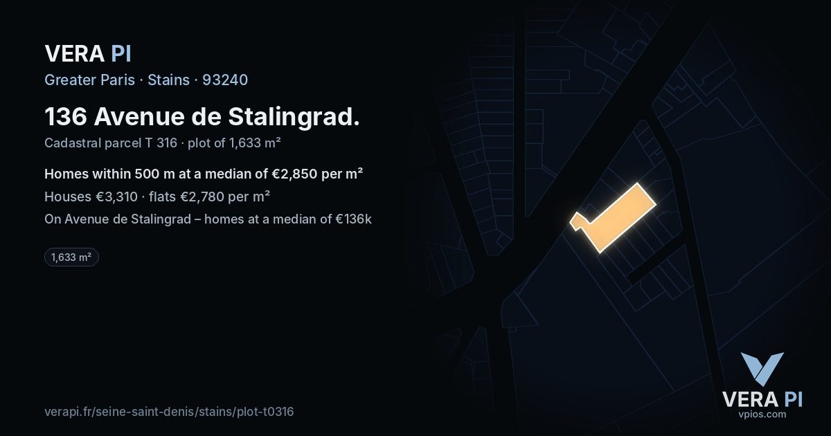 136 Avenue de Stalingrad, Stains at night – the plot lit, the parcels around coloured by the prices near them