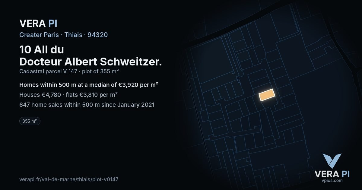10 All du Docteur Albert Schweitzer, Thiais at night – the plot lit, the parcels around coloured by the prices near them