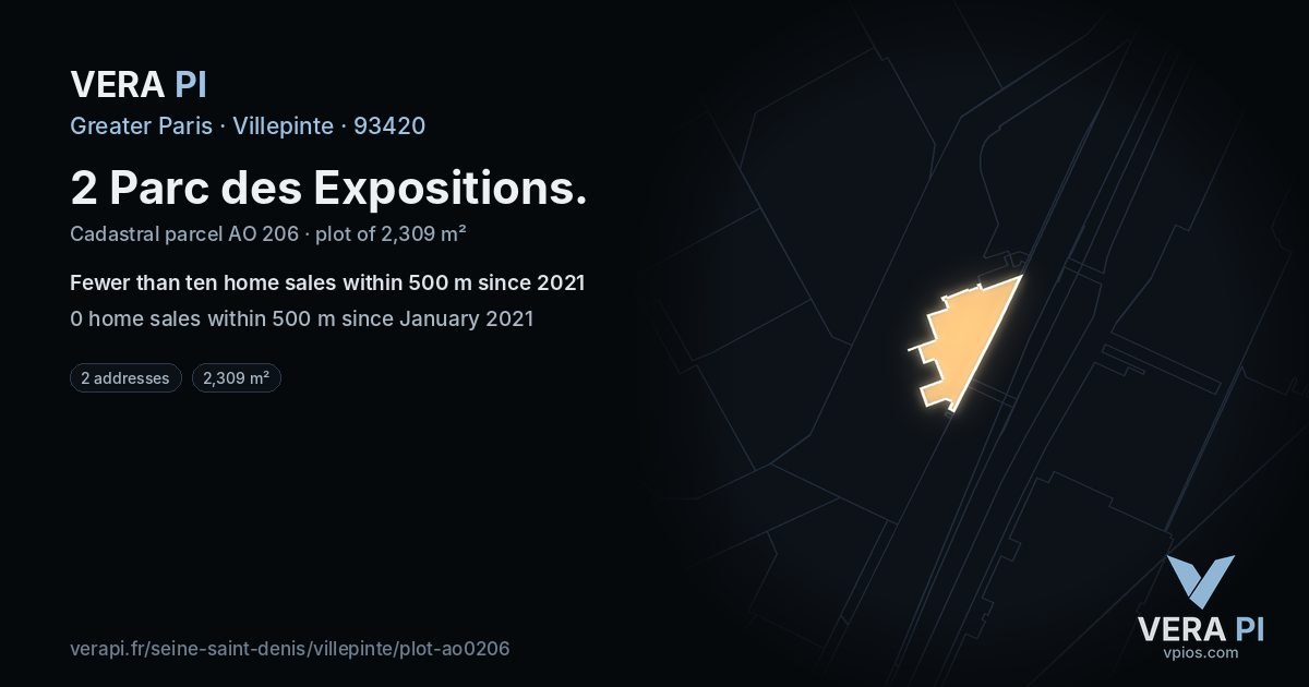 2 Parc des Expositions, Villepinte at night – the plot lit, the parcels around coloured by the prices near them